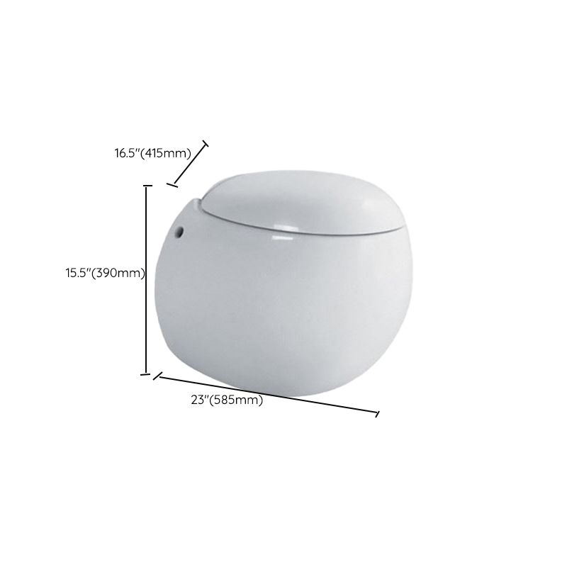 Modern Ceramic Flush Toilet Wall Mount White Urine Toilet with Seat for Bathroom