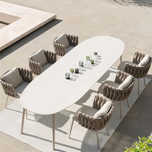 1/2/3/7 Pieces Bistro Table Set Stone and Metal Patio Dining Sets