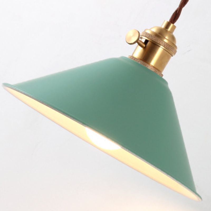 Contemporary Macaron Metal Wall Light Cone Shaded Lighting for Room
