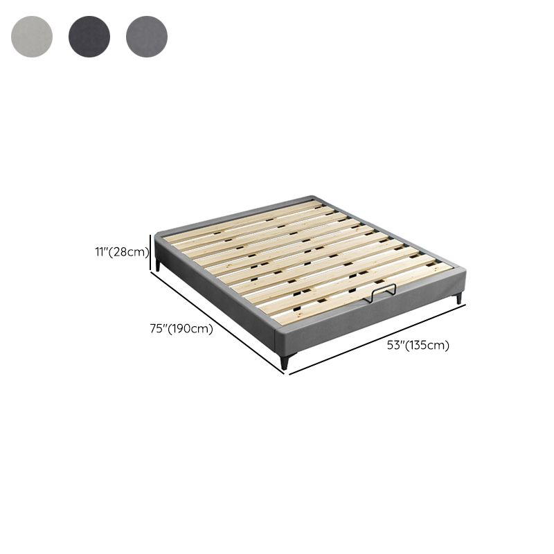 Contemporary 11.02 " Tall Wooden Frame Platform Bed for Bedroom