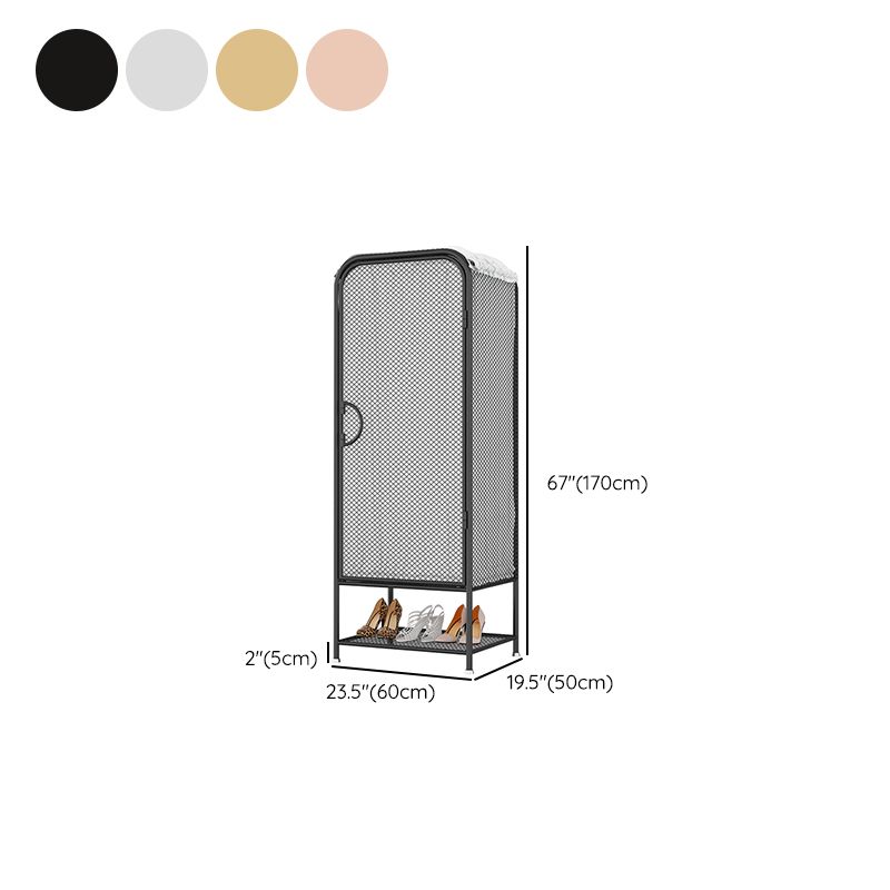 Modern Style Wardrobe Cabinet Metal Clothes Rail Wardrobe Armoire for Home