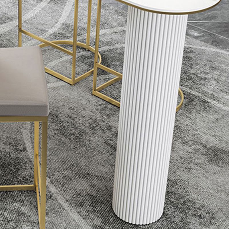 Glam Pub Height Dining Table Sintered Stone Top Pub Table for Dining Room