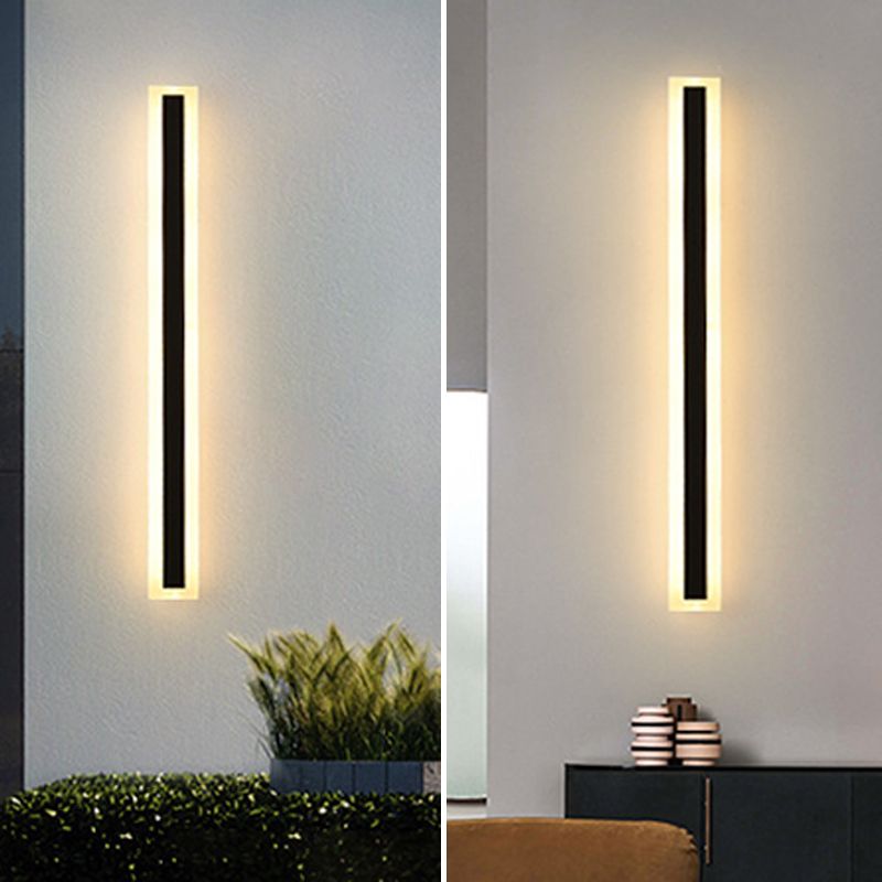 Metal Linear Wall Mount Lamp Simple 1 Light Wall Mounted Light Fixture