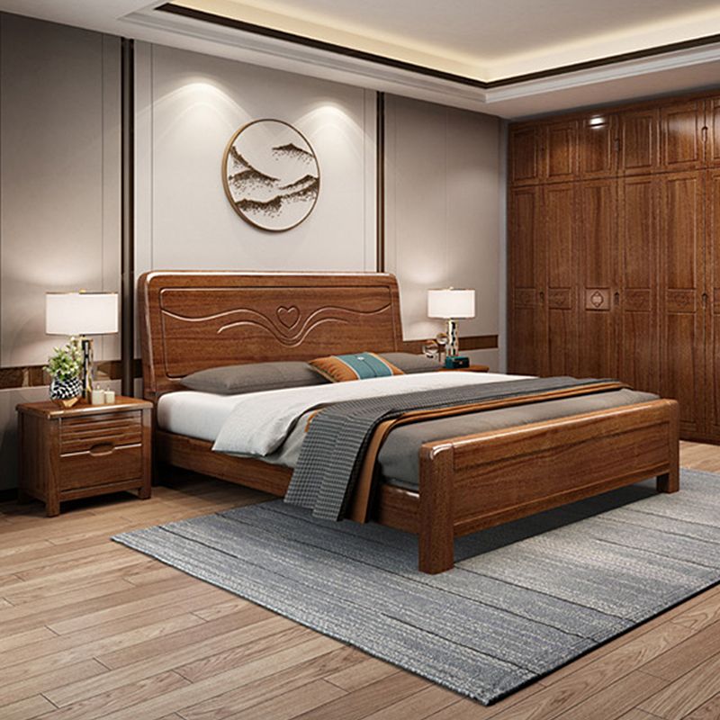 Brone Bed Panel Rectangular with Headboard Walnut Standard Bed