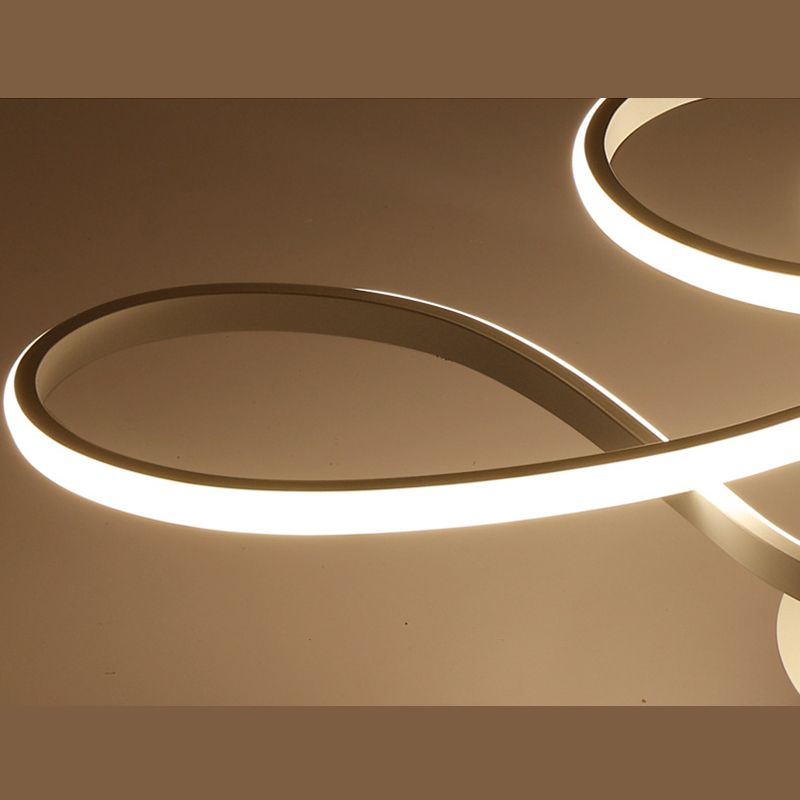 Spring Semi Flush Light Fixture Minimalistic Acrylic LED Semi Flush Mount Ceiling Fixture