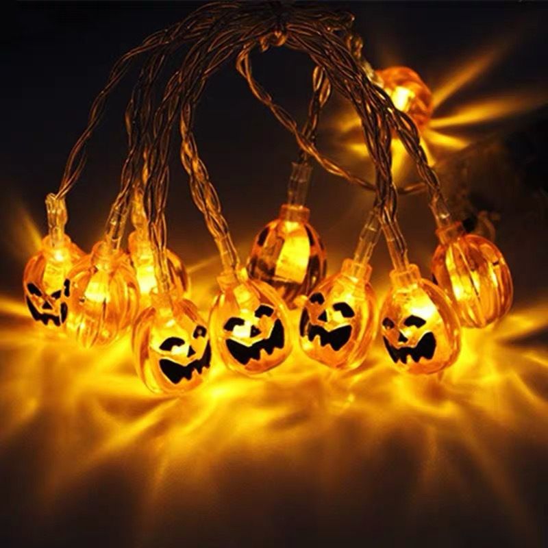 Pumpkin Plastic Battery String Light Contemporary Clear LED Halloween Fairy Lighting