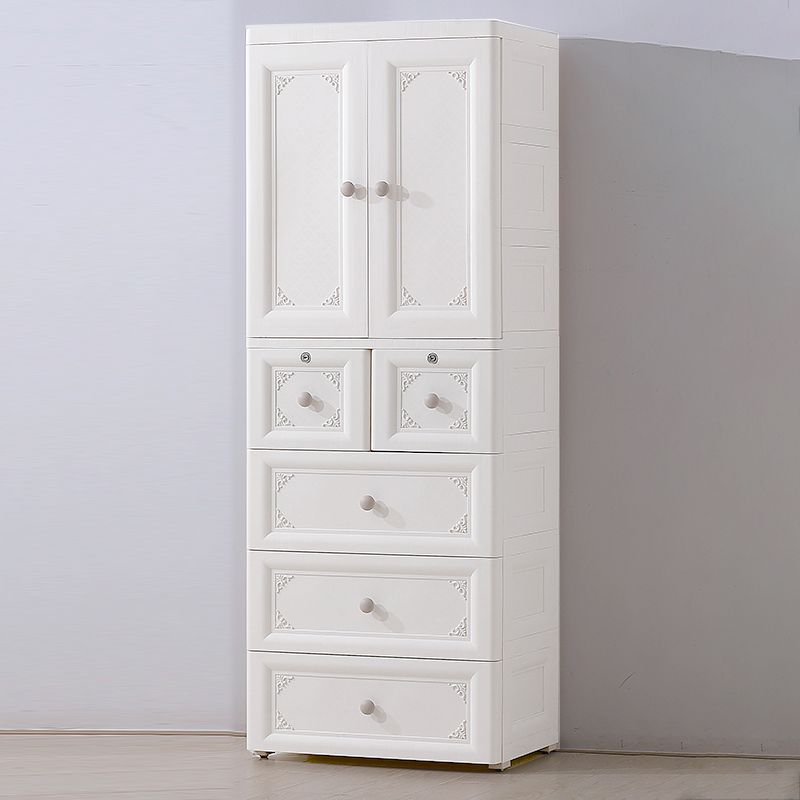 Contemporary Style Wardrobe Plastic Bedroom Wardrobe Closet With Lock