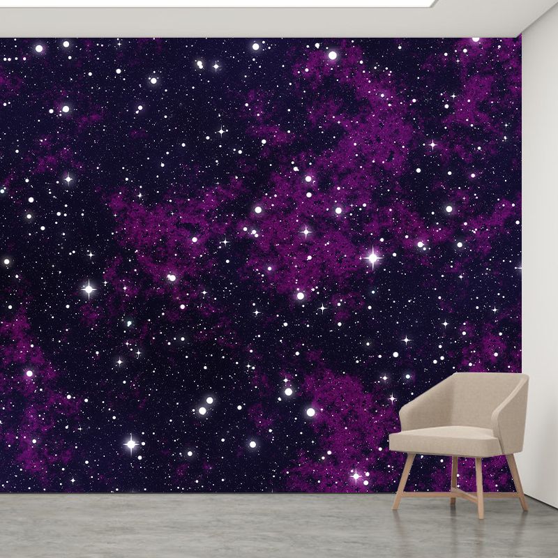Photography Environment Friendly Mural Wallpaper Mysterious Starry Sky Bedroom Wall Mural