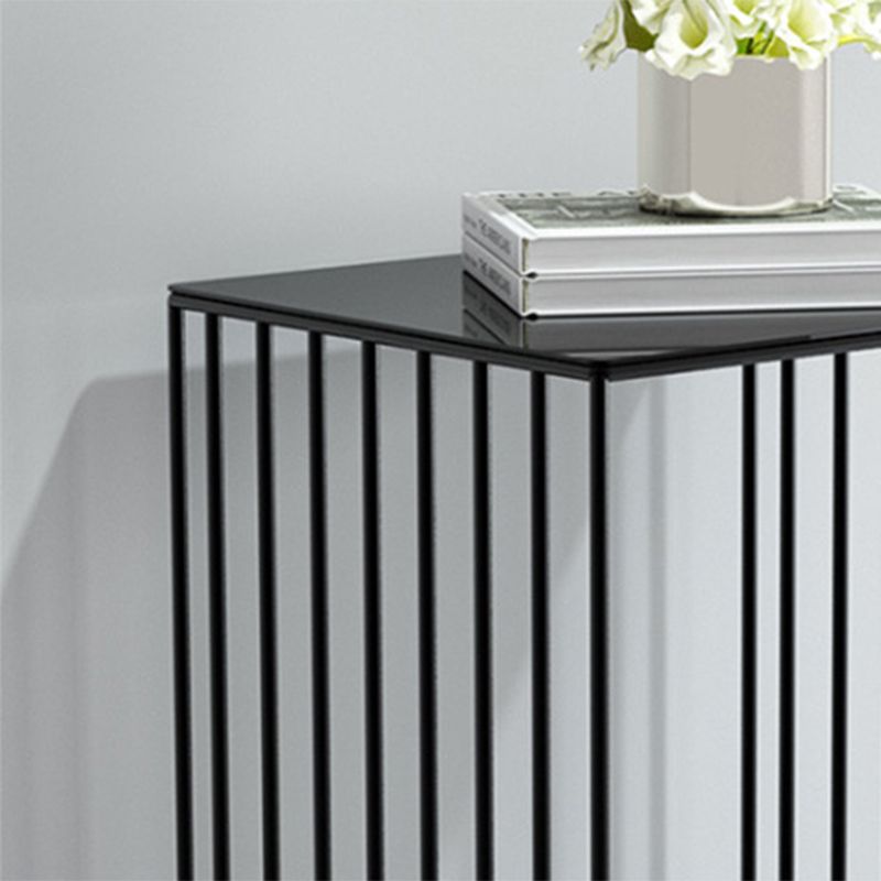 Mid-Century Metal Frame Rectangular Metal Wrap Living Room Side Table
