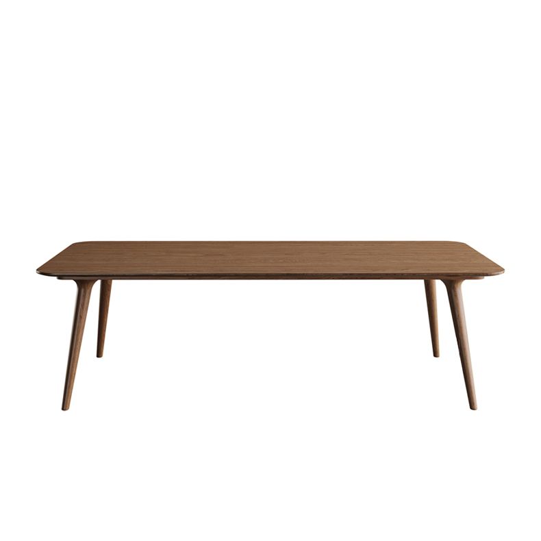 Pine Wood Top Dining Table Contemporary Dining Table with 4 Legs