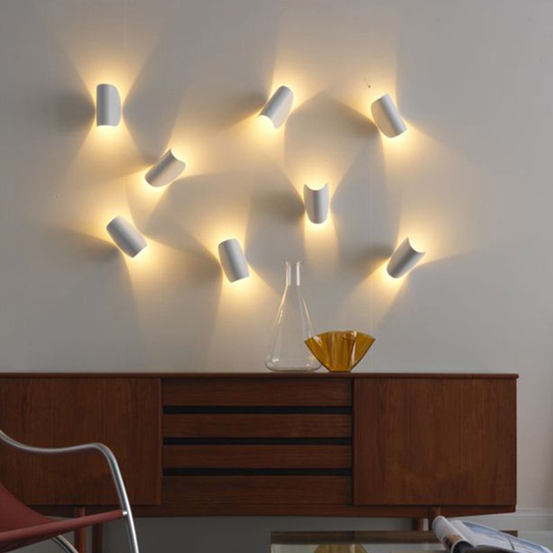 Nordic Style Wall Light Colorful Arc Shape Wall Lamp with Iron Shade for Bedroom