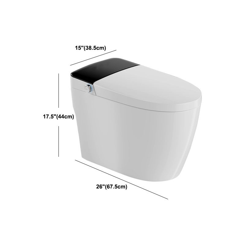 Modern Concealed Toilet Bowl All-In-One White Toilet with Seat for Bathroom