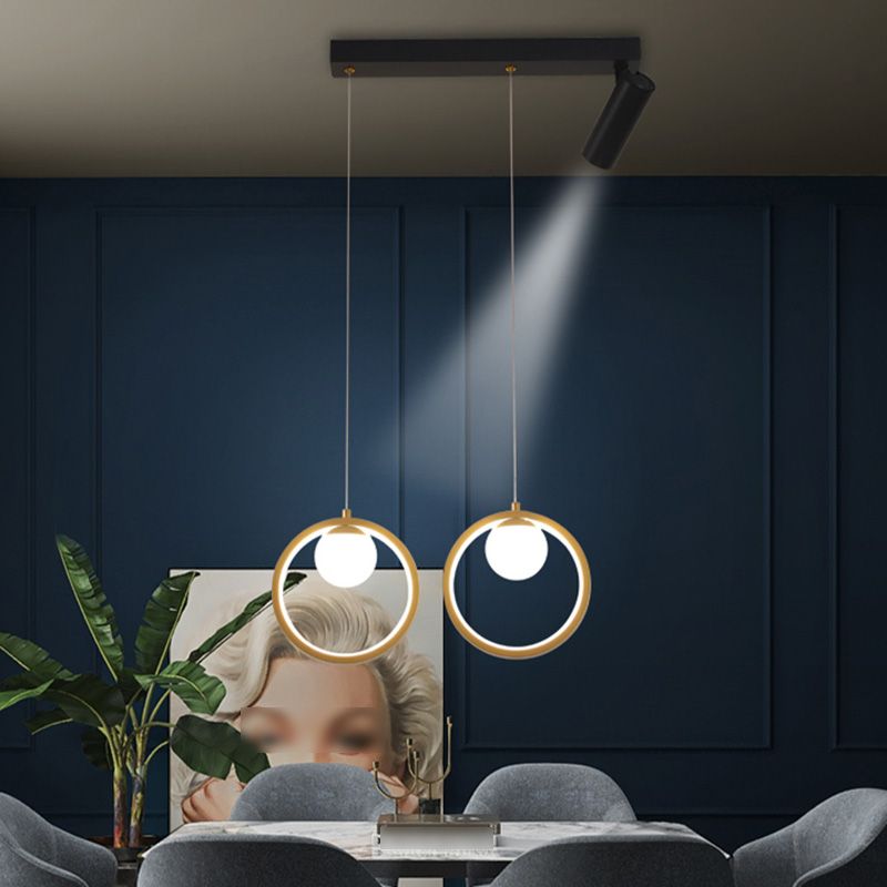 Estilo contemporáneo Geometry Island Lighting Lights Metal Island Lights