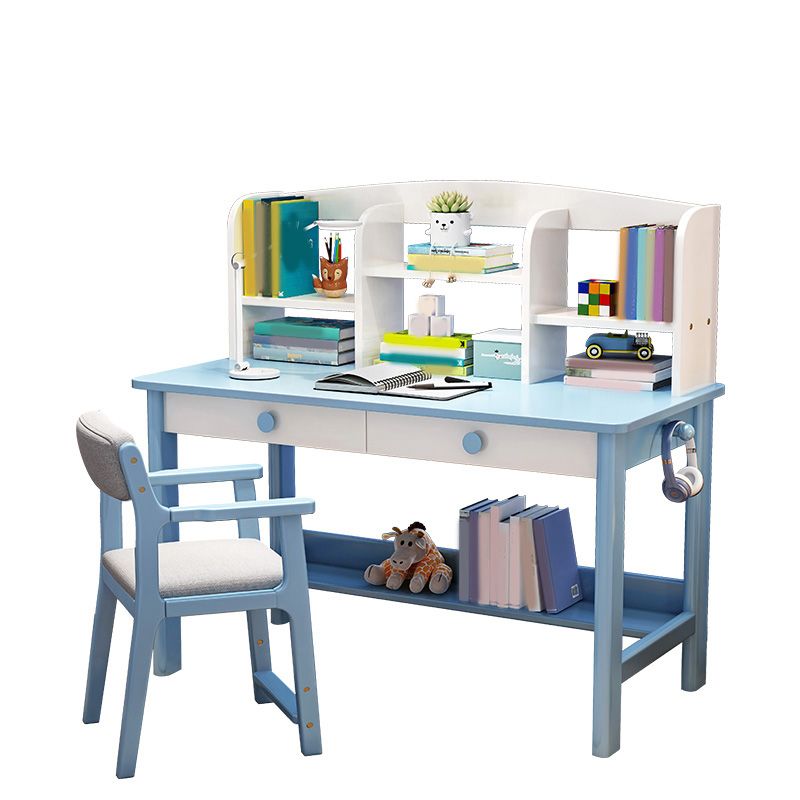 Writing Desk Home Kids Desk 23.6" W Solid Wood Desk with Drawer