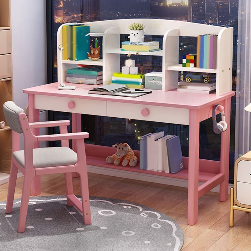 Writing Desk Home Kids Desk 23.6" W Solid Wood Desk with Drawer