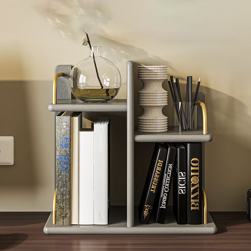 Wooden Open Back Bookshelf Standard Contemporary Bookcase with Shelves