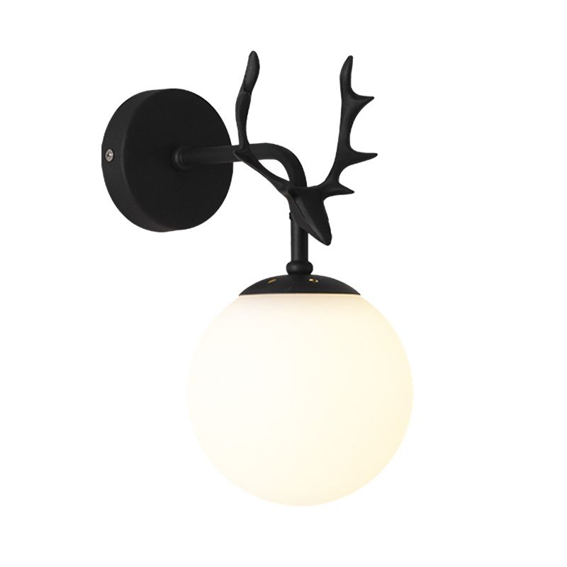 Glass Globe Sconce Light Modern 1-Light Sconce Light Fixture