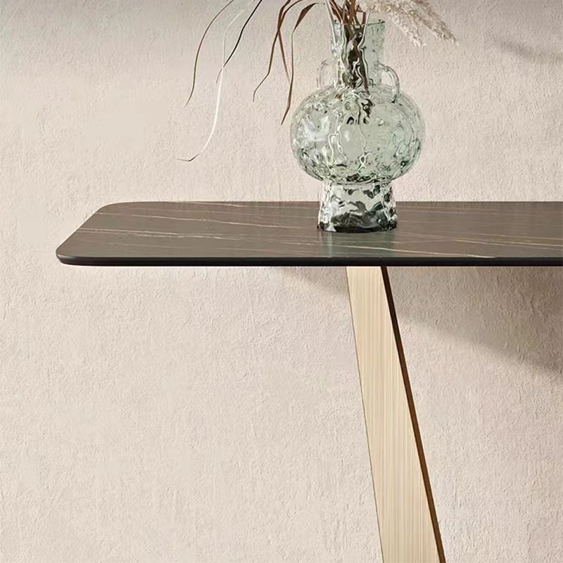 Modern 15.75" W Console Table Stone Rectangle Accent Table for Hall