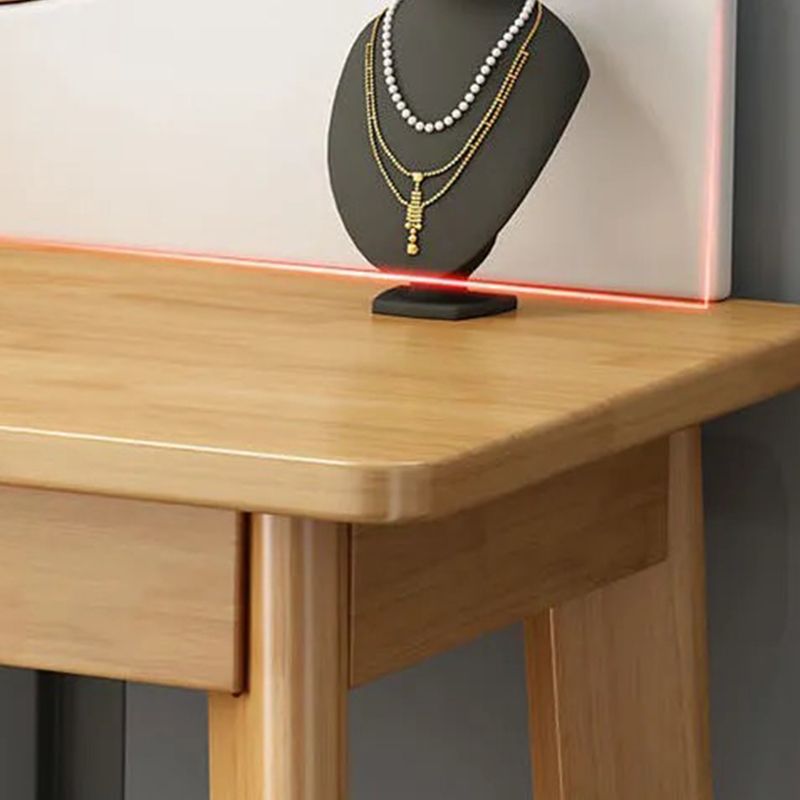 Scandinavian Wooden Makeup Vanity Desk Table With Drawer for Bedroom