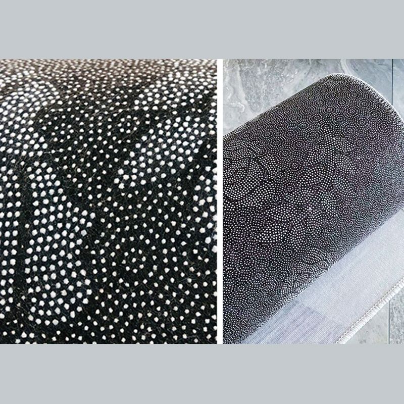 Grey Americana Pattern Rug Bohemian Polyester Area Carpet Non-Slip Backing Rug for Living Room
