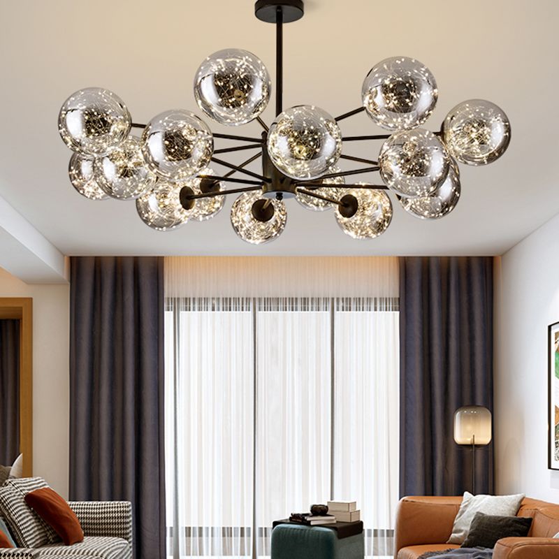 Kugeln Kronleuchter zeitgenössischer Kronleuchter Glas Multi -Leuchten hängen Leuchten