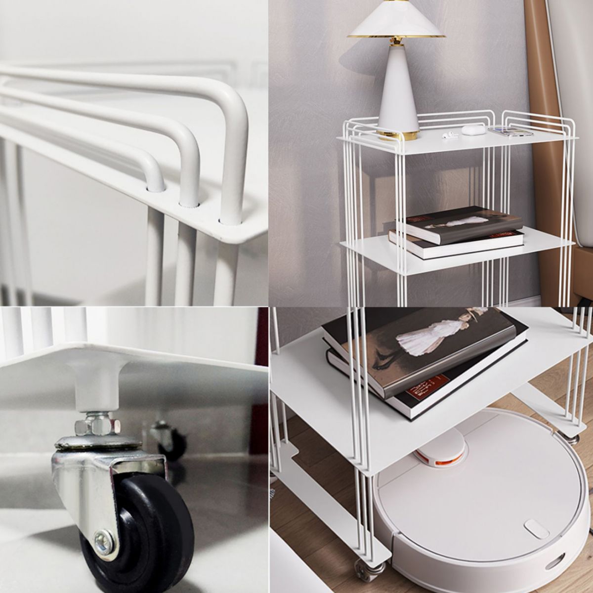 Scandinavian Geometric Bookcase Metal Shelves Included Bookshelf,26" H x 11.8" W