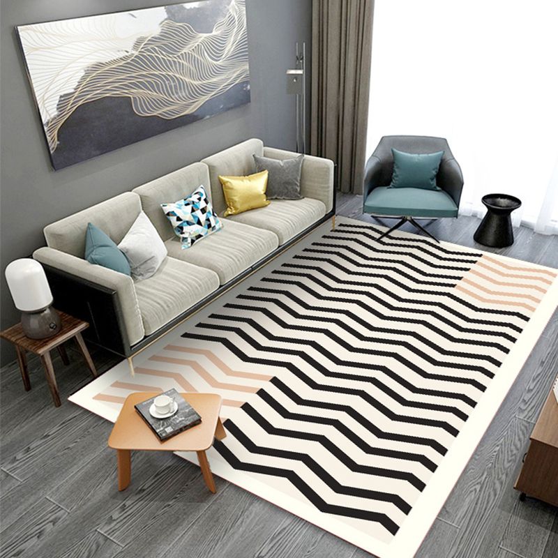 Moderner Schachbrett Teppich Polyester Teppich nicht rutschfestes Hintergrund Teppich für Wohnzimmer