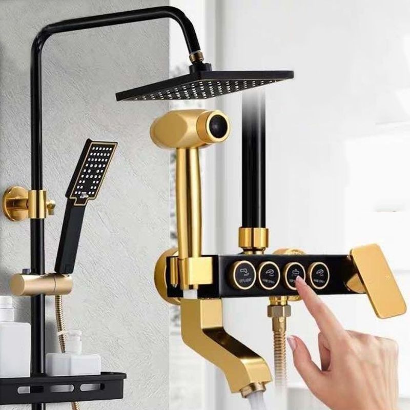 Modern Adjustable Swivel Shower Metal Shower Head Shower Faucet on Wall