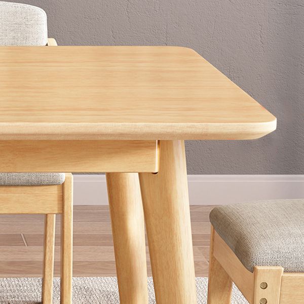 Modern Wooden Dining Table Rectangle Table with 4 Legs for Dinning Room