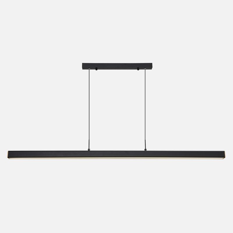 1 Light Linear Island Light Fixture Modernism Metal Island Pendant Lights