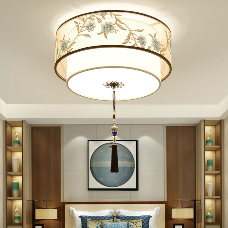 Lampada a soffitto a filo a filo a filo in tessuto in tessuto illuminazione a montaggio a filo