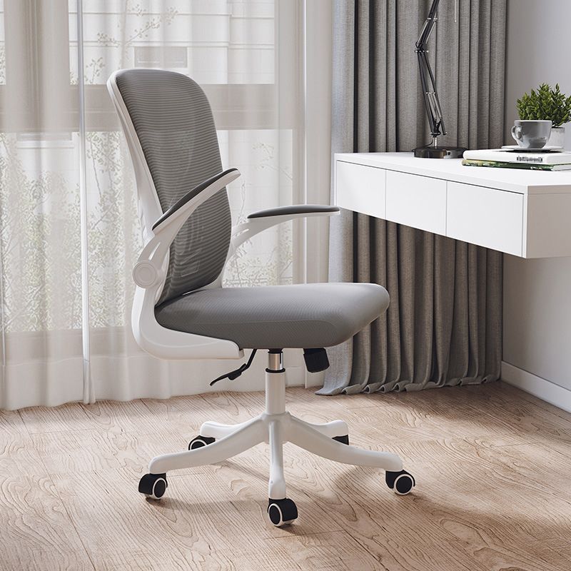 High Back Office Chair with Sponge Cushion Adjustable Arm Nylon Office Chair