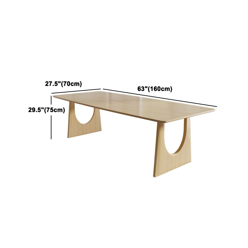 Modern 1/7 Pieces Dining Set Rectangle Pine Wood Dining Table for Dining Room