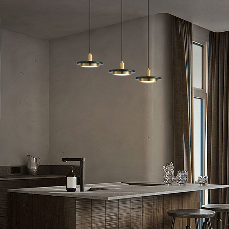 Disc Pendant Ceiling Light Contemporary Stone Hanging Ceiling Light for Dinning Room