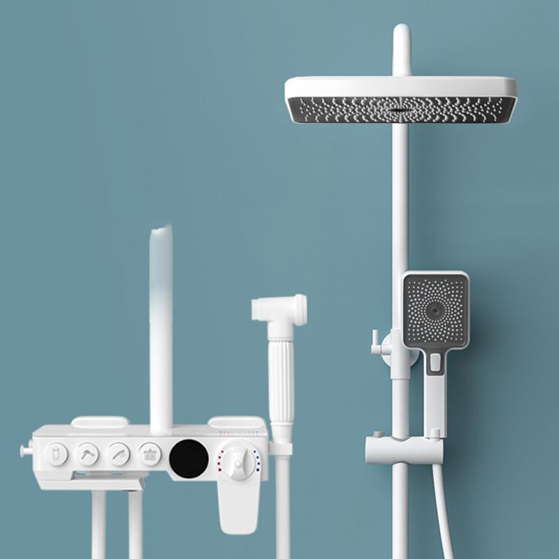 Contemporary Shower System Slide Bar Adjustable Shower Head Wall Mounted Shower Set