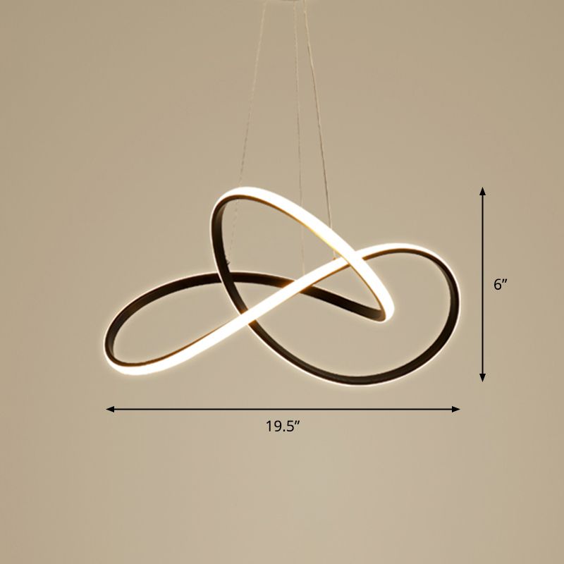 Lampada lampadina a LED Minimalistica Light Seguit Black Curve Spender Lighting con ombra acrilica