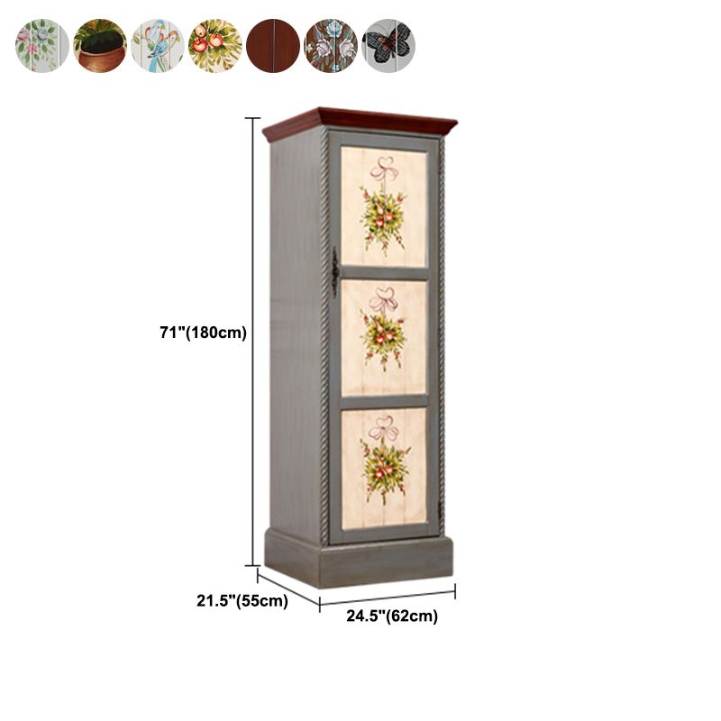 Traditional Birch Wood Storage Cabinet Matte Finish Cabinet for Home