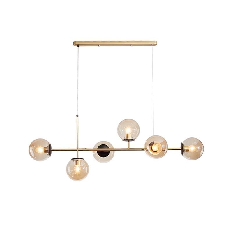 Modern Dining Pendant Lamp Dining Room Glass Shade Hanging Light Fixture