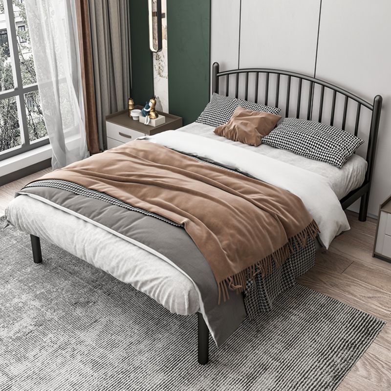Modern Metal Standard Bed with Metal Legs Bed Frame with Headboard