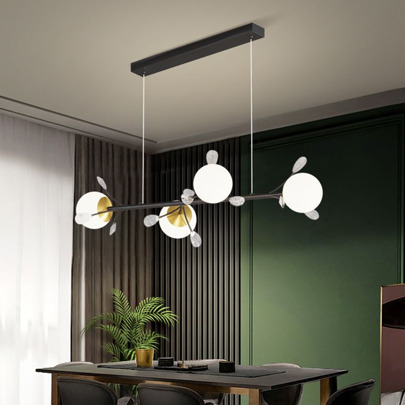 4 licht bol eiland verlichting eigentijdse glazen eilandlichten in zwart