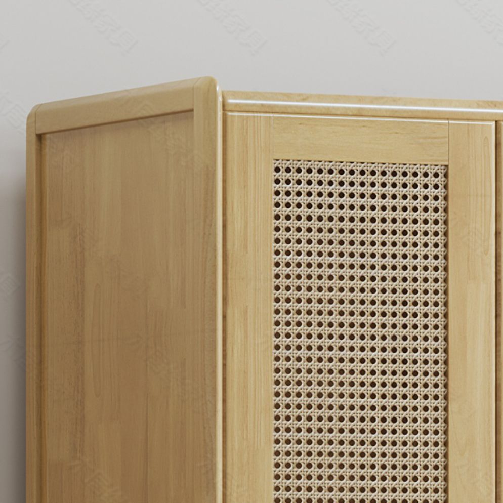 Modern Freestanding Rubberwood Solid Wood Wardrobe Bedroom Multifunctional Wardrobe