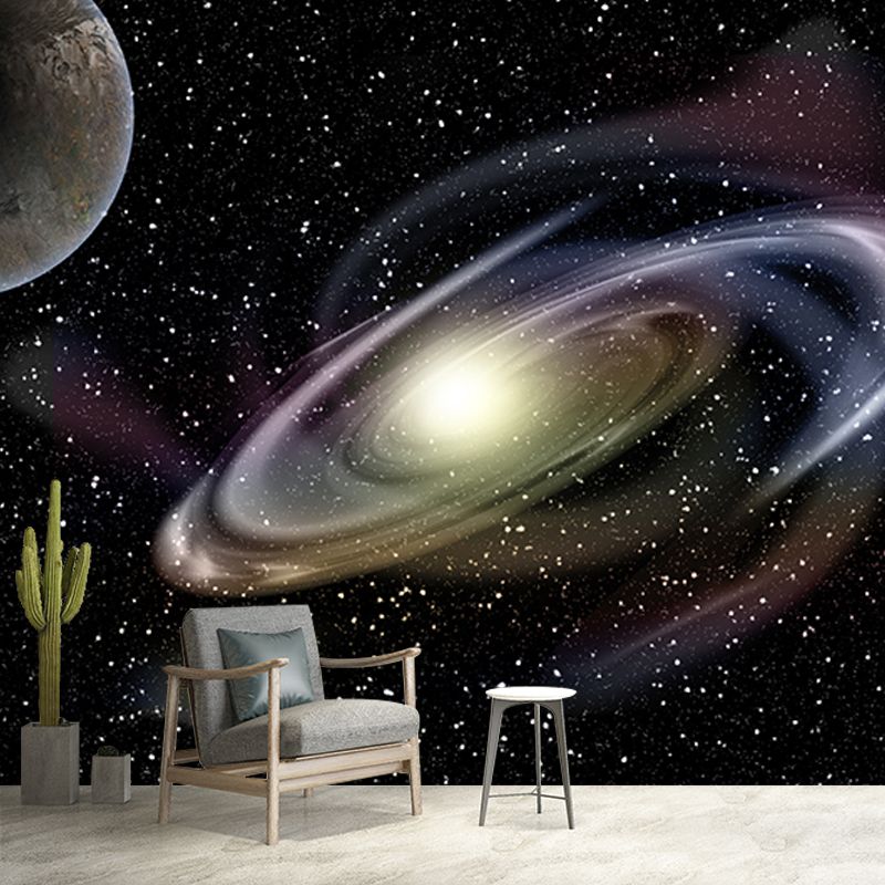 Universe Environment Friendly Resistant Mural Wallpaper Sleeping Room Wall Mural