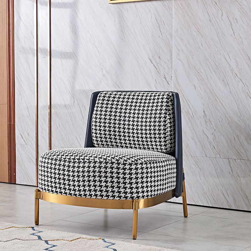 Linen Barrel Chair 29.52" Wide Chair with Cushion Back for Living Room