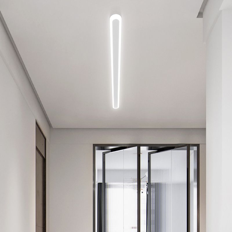 Linear Ceiling Light Fixture Simple Flush Mount for Corridor