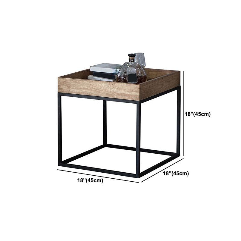 Scandinavian Square Coffee Table Wooden Cocktail Table for Home