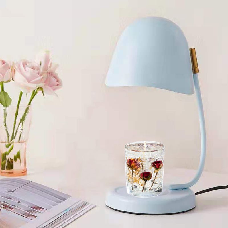 Modern Simple Table Lamp Colorful Egg Shape Table Light for Bedroom (Candle Not Included)