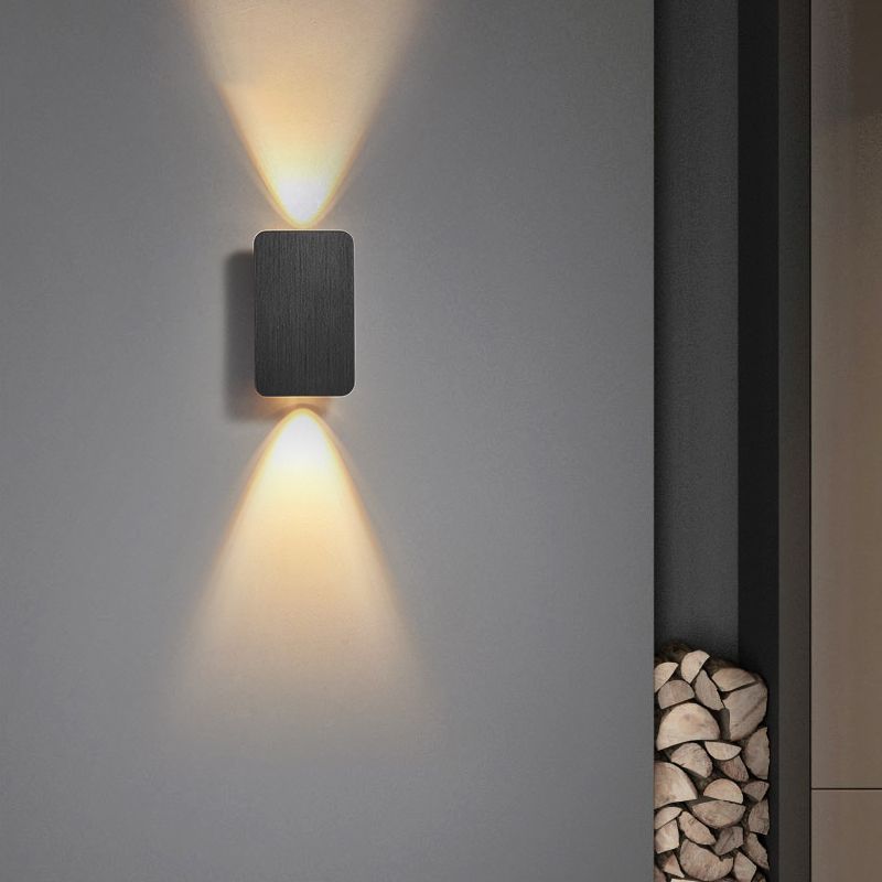 Aluminum Rectangular Wall Light Sconces Postmodern 2 Lights Sconce Light Fixtures for Living Room