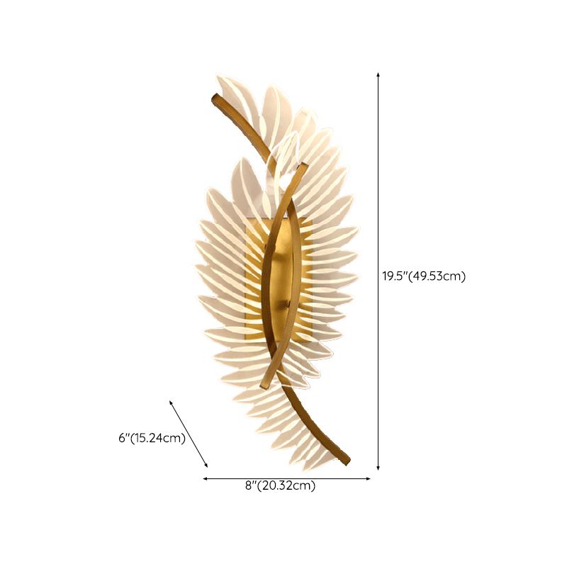 Unique Shape Wall Mounted Light Fixture Modern Wall Mounted Lighting in Gold
