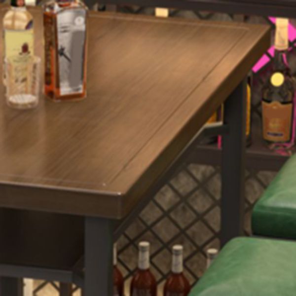 Modern 1/2/5 Pieces Bar Table Set Pine Wood Counter Table with High Stools