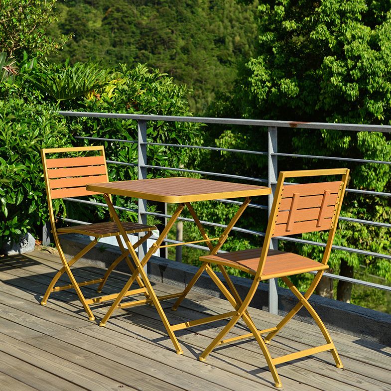 Modern 1/3 Pieces Metal Dining Set Reclaimed Wood Dining Table Set